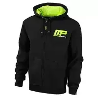 MusclePharm Kapüşonlu Fermuarlı Sweat Shirt 'MP' Siyah